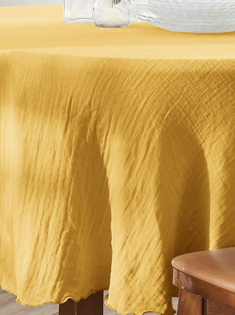 Nappe ronde Gaze de Coton Safran - Kiabi