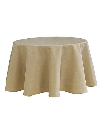 Nappe ronde infroissable et anti-tâches