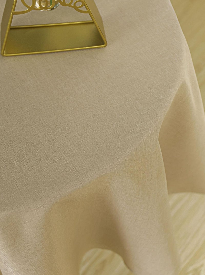 Nappe ronde infroissable et anti-tâches Beige - Kiabi