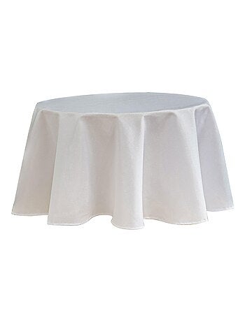 Nappe ronde infroissable et anti-tâches