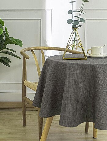 Nappe ronde infroissable et anti-tâches