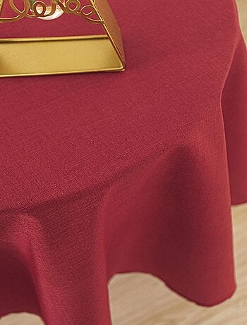 Nappe ronde infroissable et anti-tâches