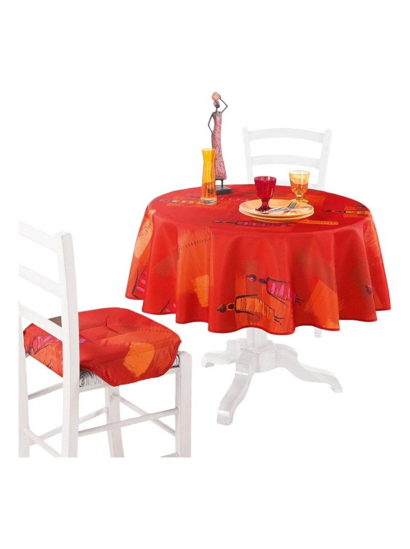 Nappe ronde Jaya 180 cm Cuivre Orange - Kiabi