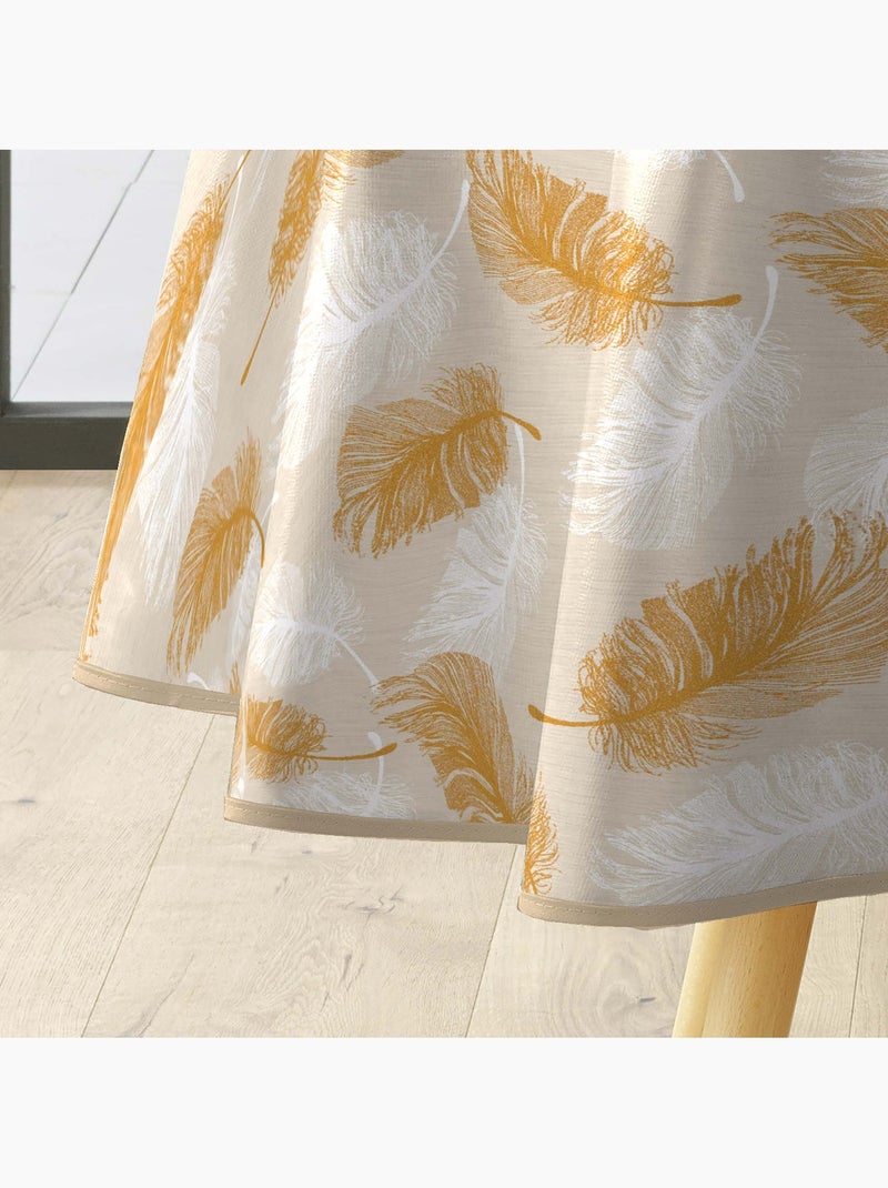 Nappe ronde  Plume Lumineuse Beige - Kiabi