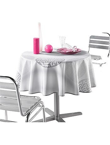Nappe ronde polyester Kosmo Gris 180 cm