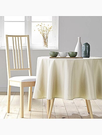 Nappe ronde – Polyester uni – Essentiel – Finition ourlet