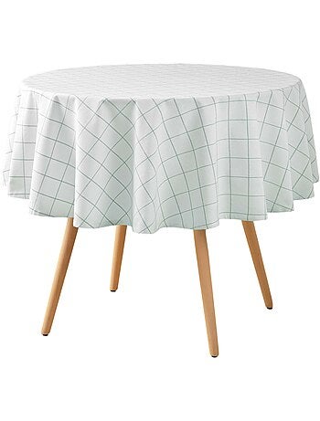 Nappe ronde tisse a carreaux Axelle