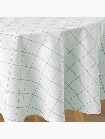 Nappe ronde tisse a carreaux Axelle
