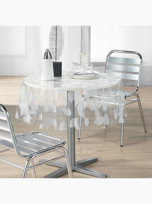 Nappe ronde transparente print feuilles - Kiabi Nappe ronde transparente print feuilles - Kiabi