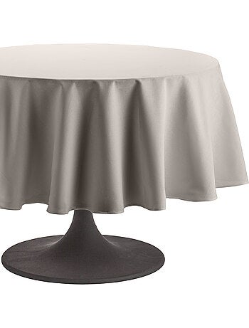Nappe ronde unie en coton, traitée Teflon, CAMBRAI