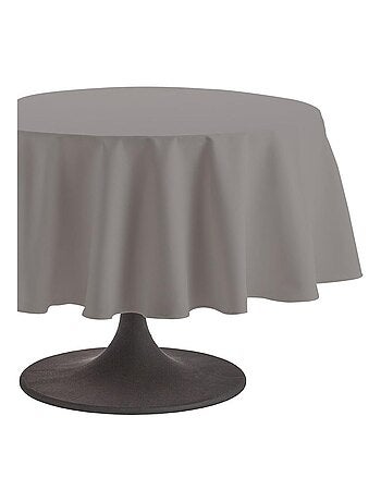 Nappe ronde unie en coton, traitée Teflon, CAMBRAI