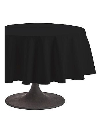 Nappe ronde unie en coton, traitée Teflon, CAMBRAI