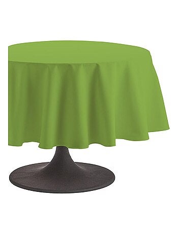 Nappe ronde unie en coton, traitée Teflon, CAMBRAI