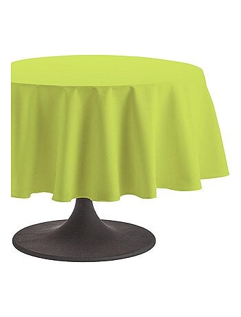 Nappe ronde unie en coton, traitée Teflon, CAMBRAI