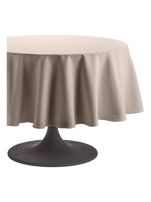 Nappe ronde unie en coton, traitée Teflon, Made in France, CAMBRAI - Kiabi