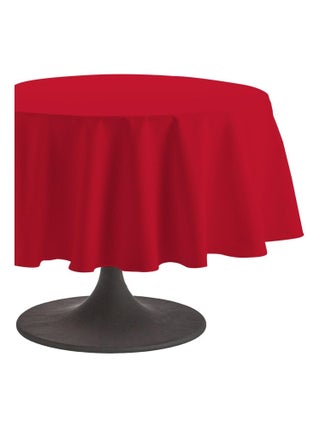 Nappe ronde unie en coton, traitée Teflon, Made in France, CAMBRAI