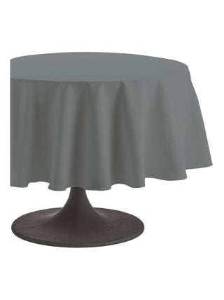 Nappe ronde unie en coton, traitée Teflon, Made in France, CAMBRAI