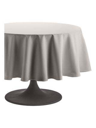 Nappe ronde unie en coton, traitée Teflon, Made in France, CAMBRAI