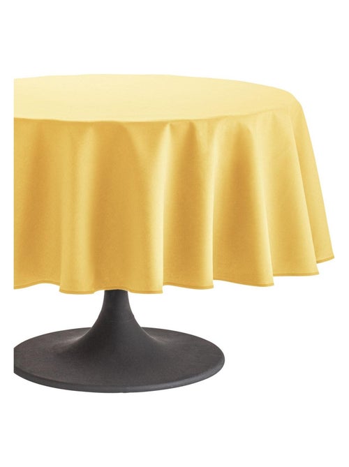 Nappe ronde unie en coton, traitée Teflon, Made in France, CAMBRAI - Kiabi