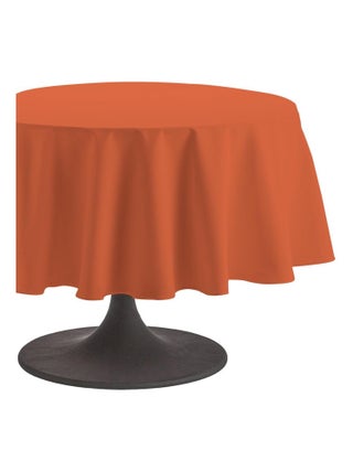 Nappe ronde unie en coton, traitée Teflon, Made in France, CAMBRAI