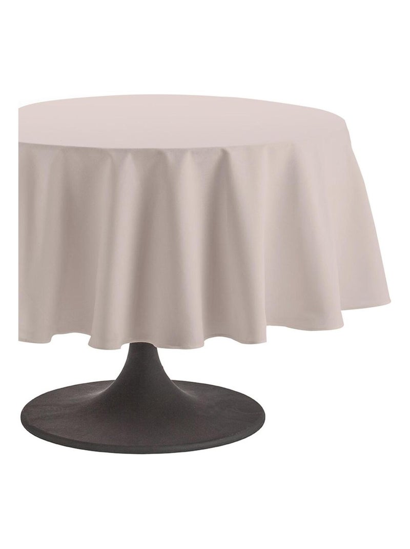 Nappe ronde unie en coton, traitée Teflon, Made in France, CAMBRAI Rose pâle - Kiabi