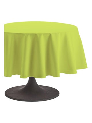Nappe ronde unie en coton, traitée Teflon, Made in France, CAMBRAI