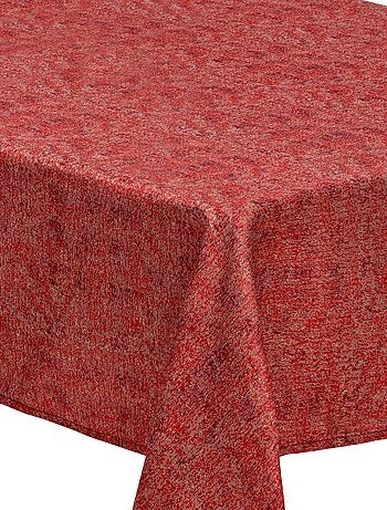 Nappe rouge et or en jacquard