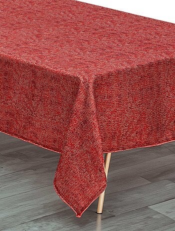 Nappe rouge et or en jacquard