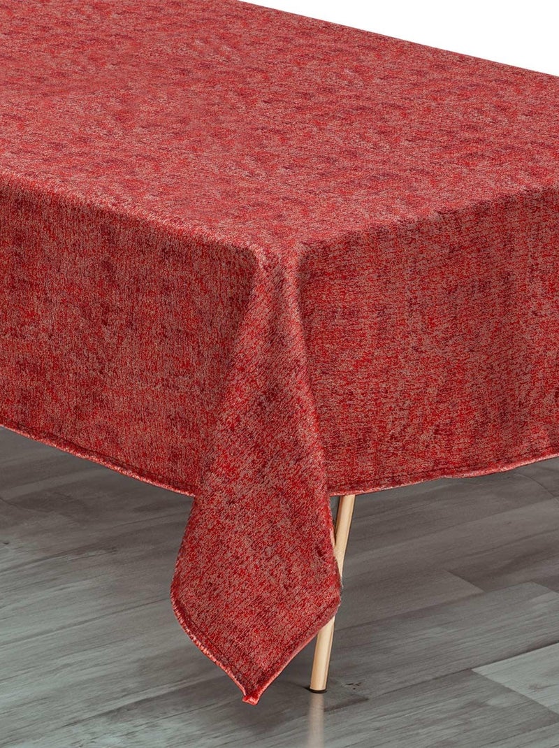 Nappe rouge et or en jacquard Rouge - Kiabi