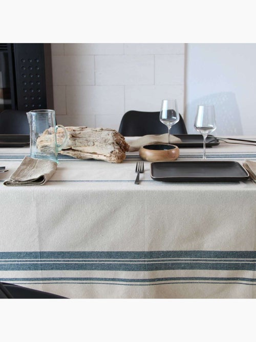 Nappe Rustique Chic Coton Lavé  Carré Prunelle - Kiabi
