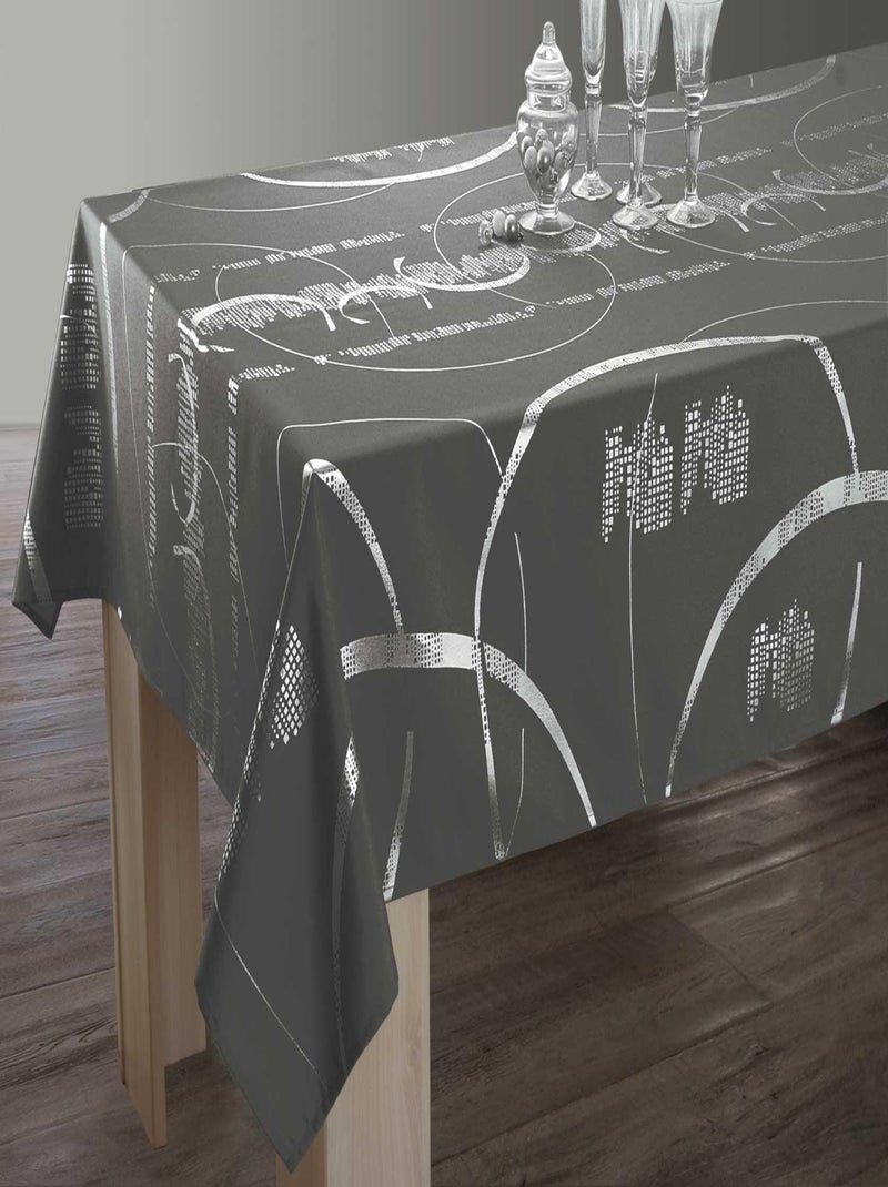 Nappe Shiny - Entretien Facile Gris foncé - 150 x 350 cm Gris foncé - Kiabi