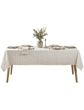 Nappe tisse a carreaux Axelle