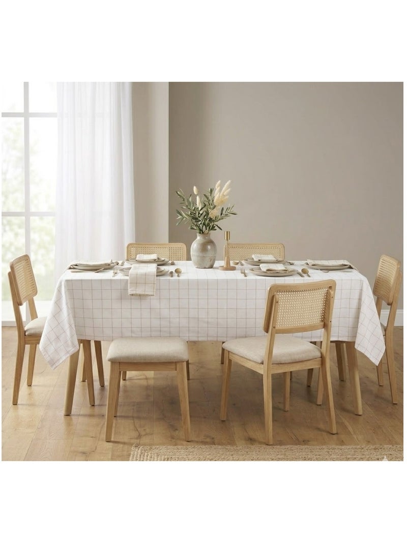 Nappe tisse a carreaux Axelle Beige - Kiabi