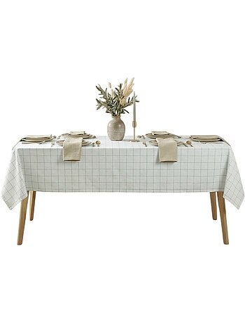 Nappe tisse a carreaux Axelle