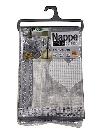 Nappe toile cirée 140x240 cm Cosy Cœur PVC