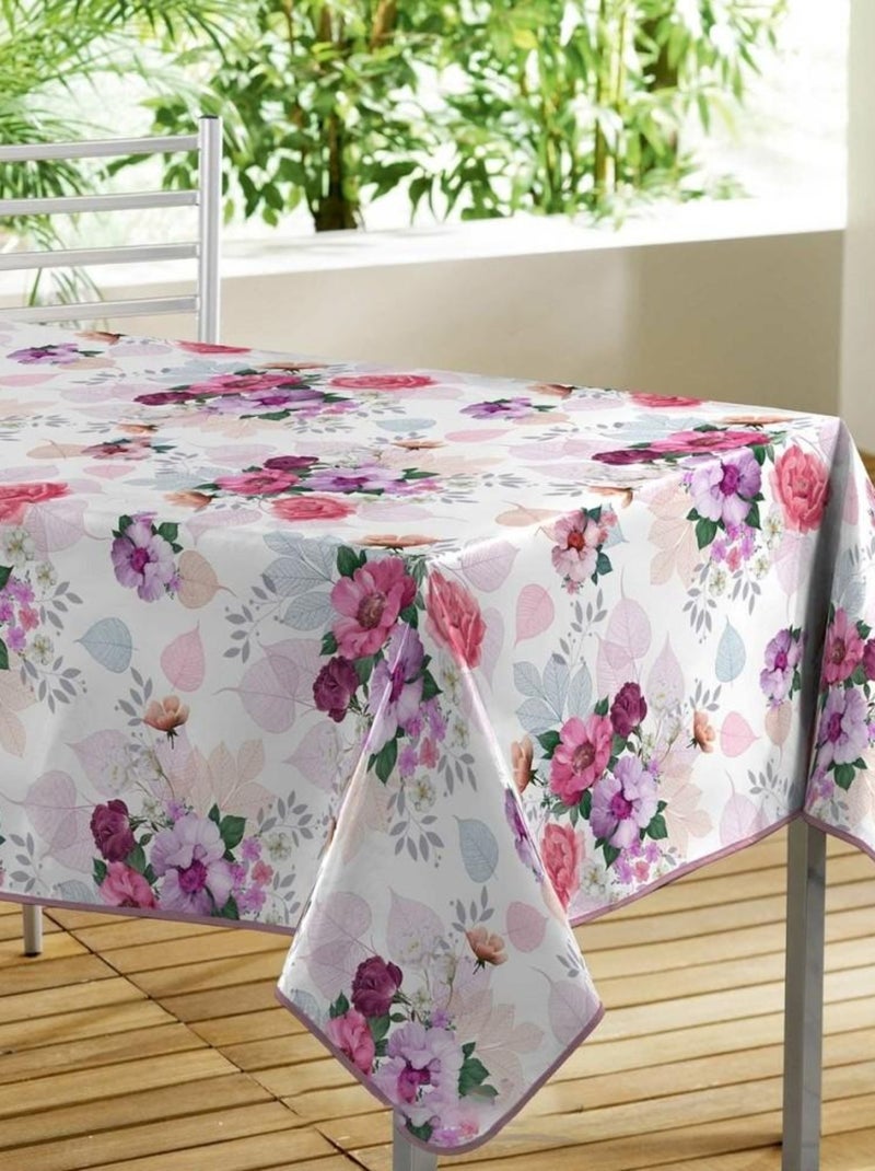 Nappe toile cirée 140x240 cm Rossana PVC Rose - Kiabi