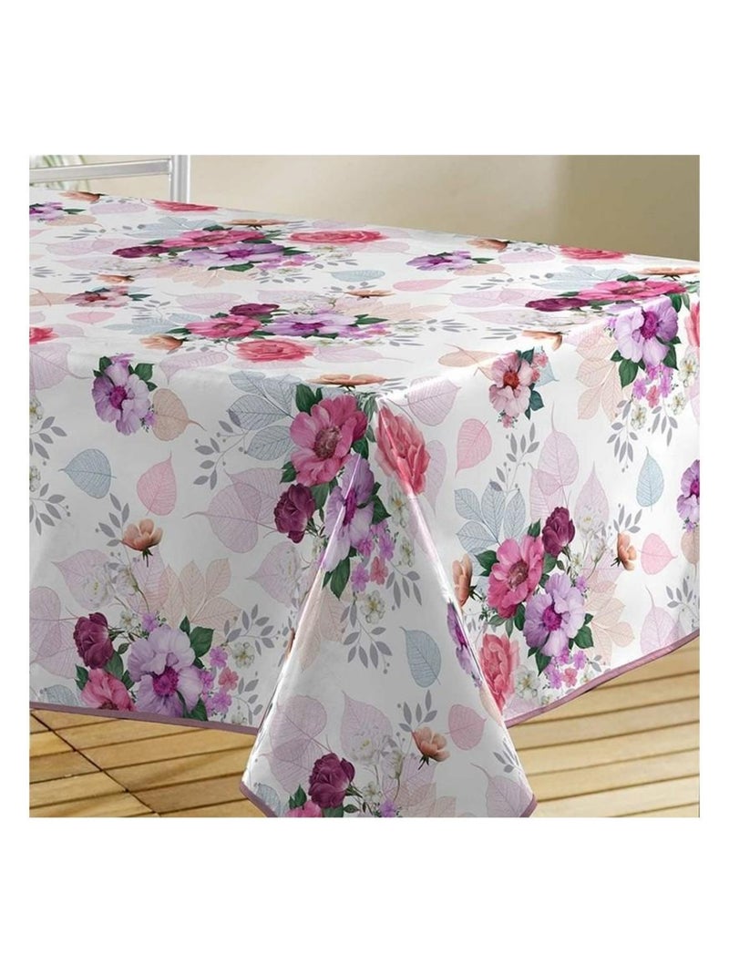 Nappe toile cirée 140x240 cm Rossana PVC Rose - Kiabi