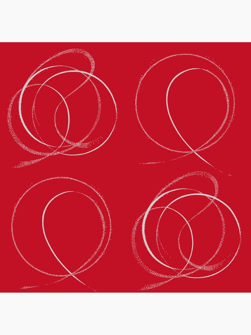 Nappe Toile cirée au mètre Argent Bully Rouge - Kiabi