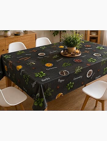 Nappe toile cirée au mètre cannelle