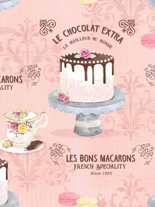 Nappe Toile cirée au mètre Cheese cake rose - Kiabi
