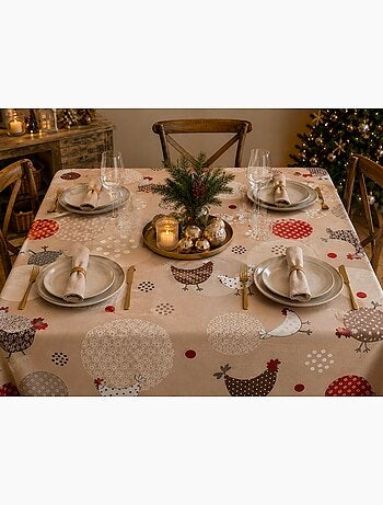 Nappe toile cirée au mètre cocotte a pois