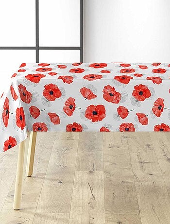 Nappe Toile cirée au mètre Coquelicot