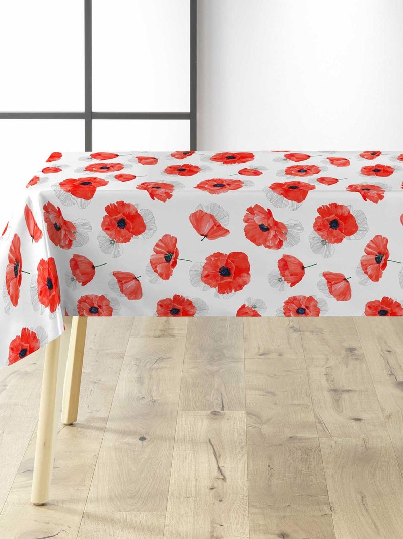 Nappe toile cirée au mètre coquelicot Rouge - Kiabi