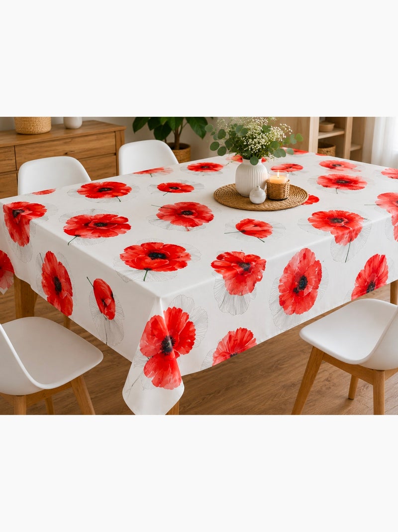 Nappe toile cirée au mètre coquelicot Rouge - Kiabi
