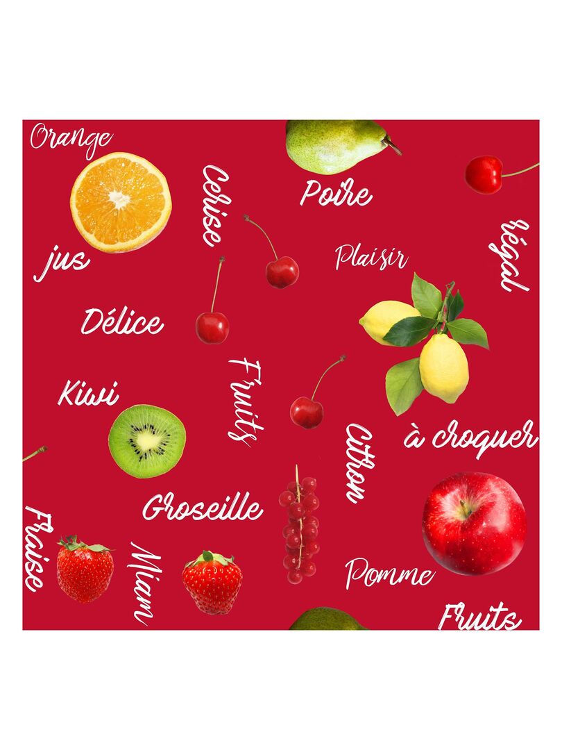 Nappe Toile cirée au mètre Fruits rouge - Rouge - Kiabi - nu€