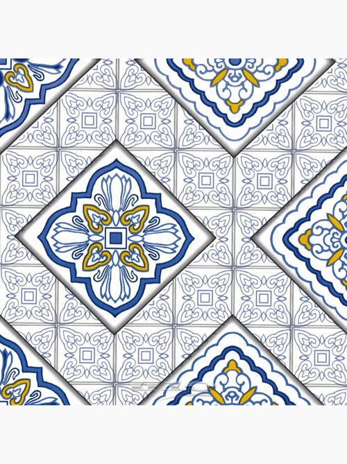 Nappe toile cirée au mètre malaga bleu - Kiabi Nappe toile cirée au mètre malaga bleu - Kiabi