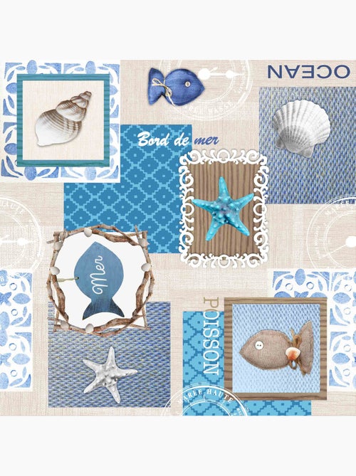Nappe Toile cirée au mètre Marinella - Kiabi