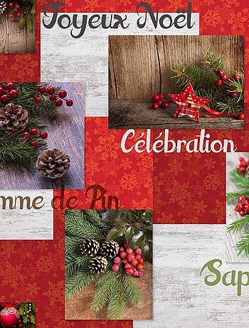 Nappe Toile cirée au mètre Modele Célébration de Noel