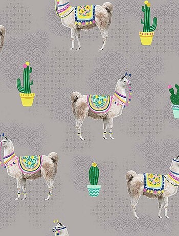 Nappe toile cirée au mètre modele lamas