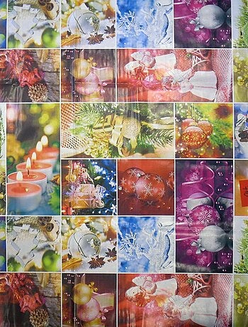 Nappe Toile cirée au mètre Modele Noel Chic